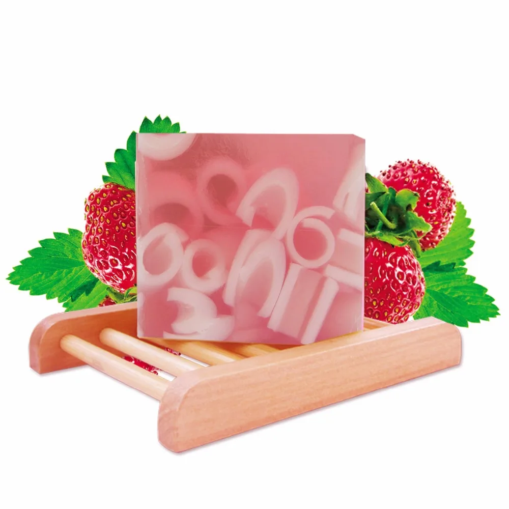 Image Strawberry Fragrance Handmade Essential Oil Soap Moisturizing Natural Soap Bar