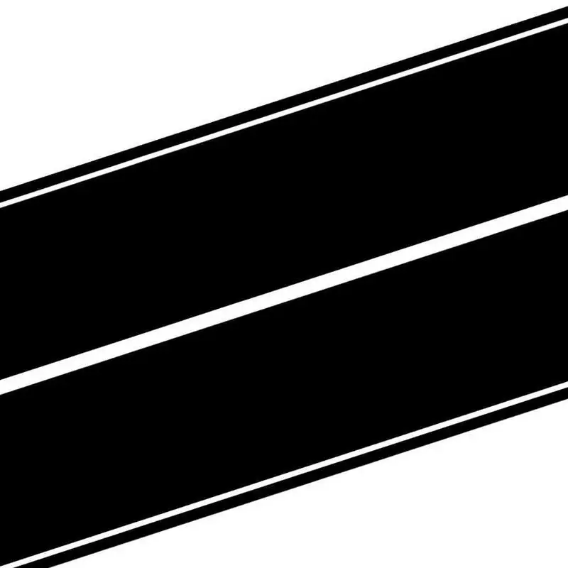 Гонки стиль двойной ралли полосы графика виниловые наклейки Mustang GT автомобиль полный средства ухода за кожей автомобильный аксессуар наклейка - Название цвета: Black