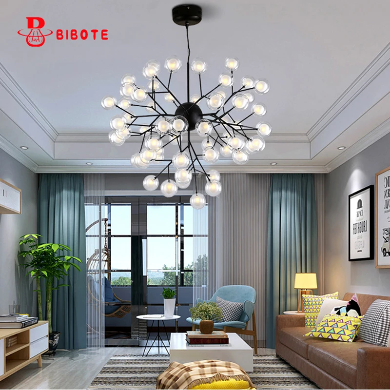 

Modern Chandelier Lighting Firefly Tree Branch Leaf Ceiling Chandeliers With G4 Led Bulbs For Livingroom Nordic Design Lustre