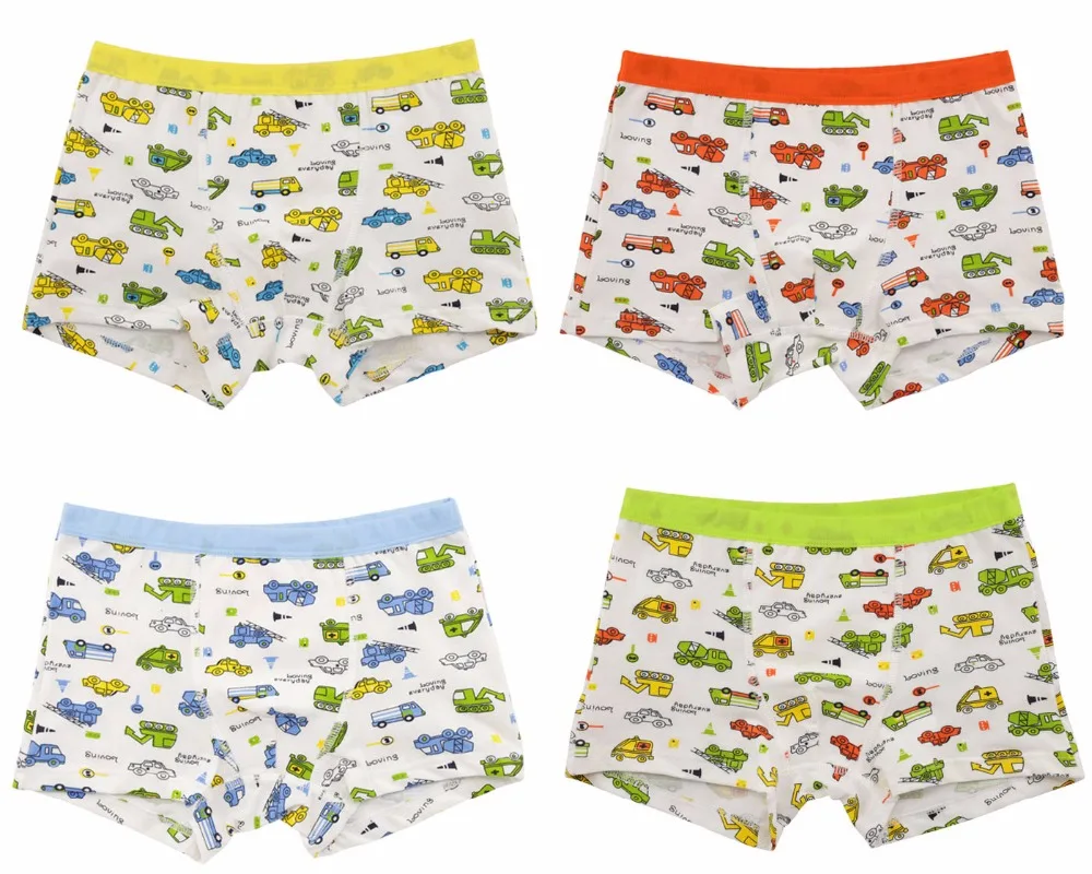 4 Pcs/lot Kids Boys Underwear Cotton Breathable Boys Underpants