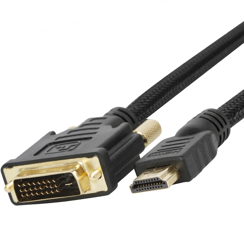 CHOSEAL Кабель HDMI DVI 24 + 1 Pin адаптер 4K 1080P двунаправленный D папа к Мужской конвертер