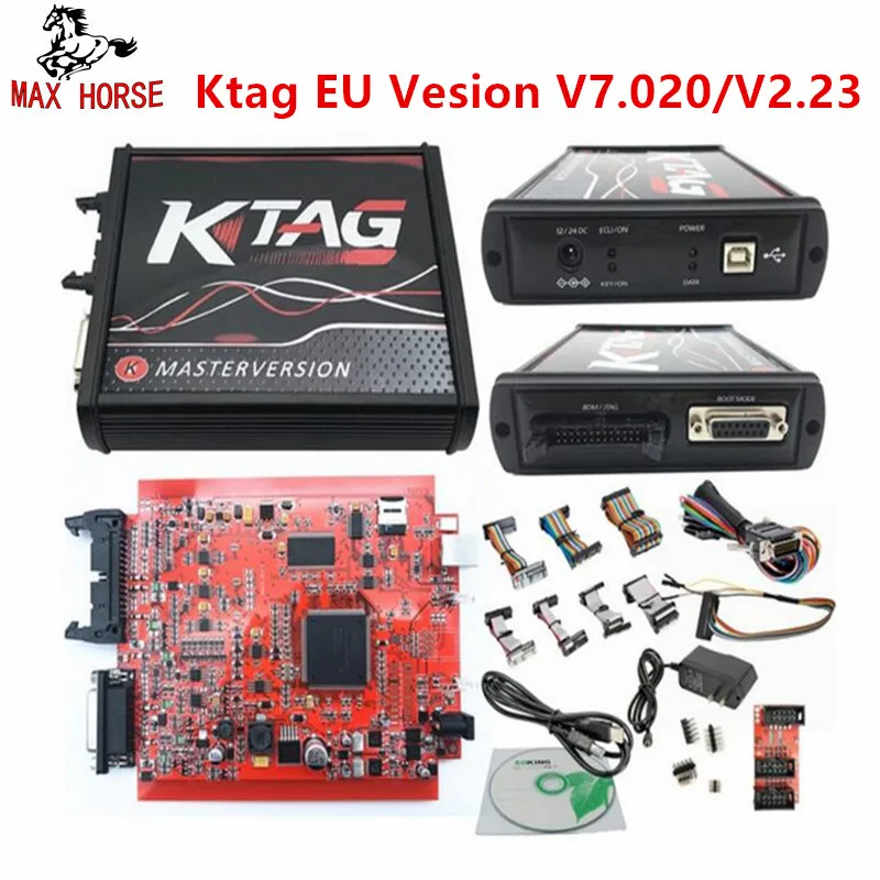 Best Quality A+ Ktag 2.23 Hardware V7.070 No Tokens Limited Works Multi cars/trucks K Tag 2.23