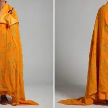 Унисекс настроить буддизм монахи вышивка cassock желтого золота Будды buddhistlay костюмы для медитации боевые artsgownrobe yelow