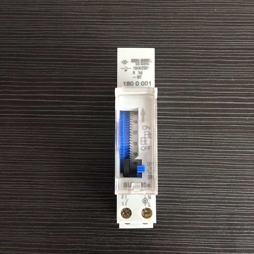 

Free Shipping SUL180a 15 Minutes DIN Rail Timer 24 Hours Programmable Timer Mechanical Time Switch