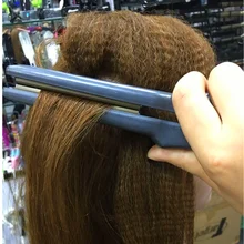 Гладкий прямой утюжок очень маленький объем волос очень маленький изгиб человеческих волос парикмахерский инструмент 4 teethes110-240v