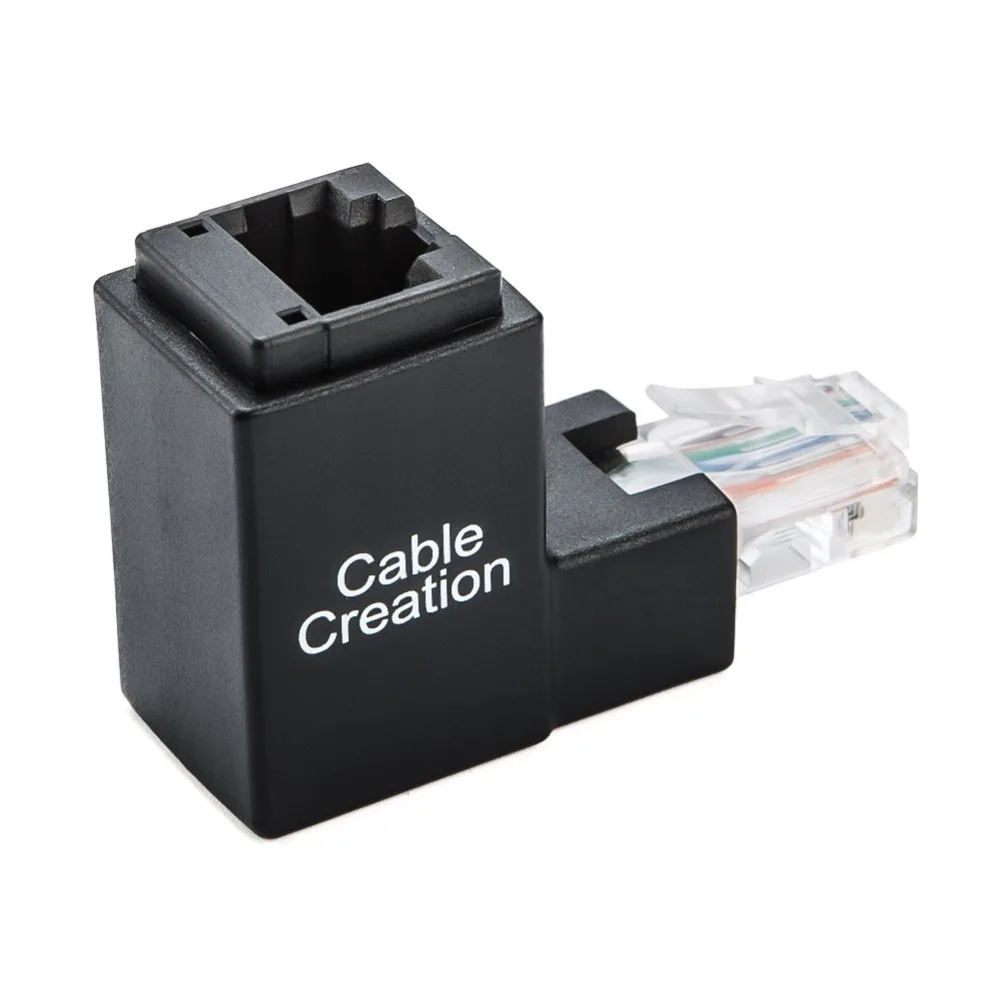 Ethernet адаптер Cat5e/Cat6 под углом 90 градусов и 270 RJ45/ 8P8C женский к Male адаптеру| |
