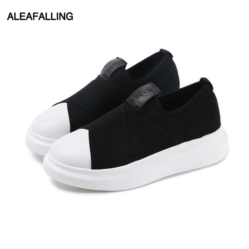 

Aleafalling Women Flat Shoes Girl's Casual Super Soft Sole Cross-tied Flat Shoes College Students Sneakers Female Shoes AFL14