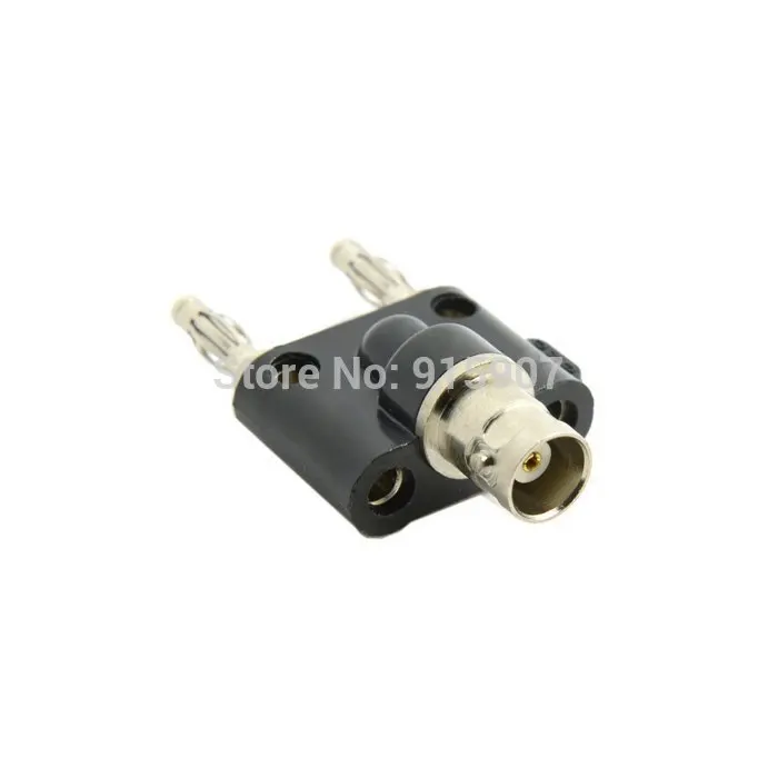 

CYDZ 10pcs/lot BNC Female Jack to Two Dual Banana Male Plug Pin RF Splitter Connector Adapter