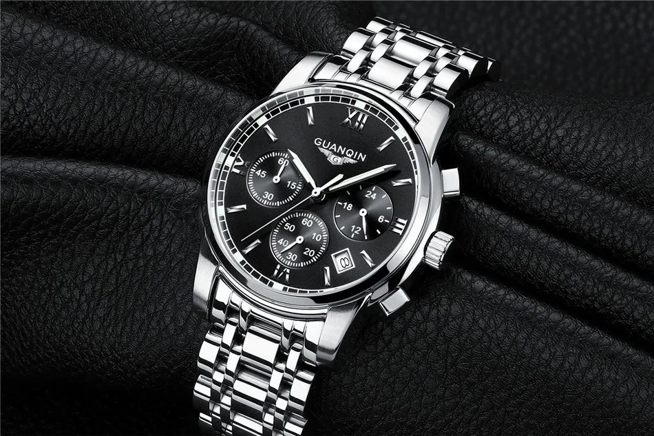  2017 GUANQIN Watch Men Big Dail Sapphire Anti-Scratch Quartz Watch Luminous Date Men Watches Fashion Wristwatch Mens (17)