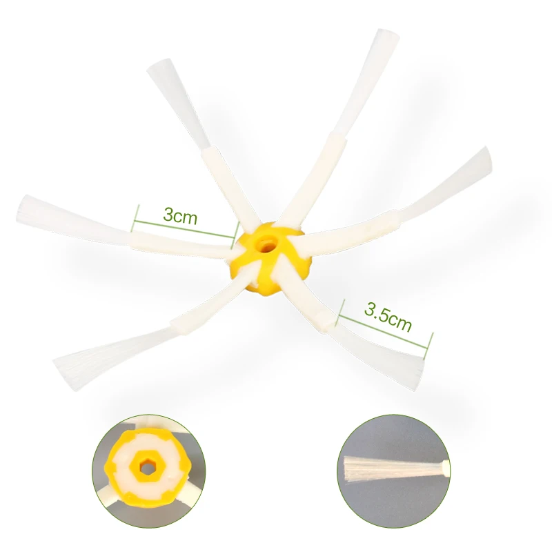 para Irobot Roomba Escova + Kit Aspirador de pó Peças de Reposição 535 540 562 570 572 580 581 590 Side Filtro 500 527 528 530 532 6 Peças p aspirador de pó