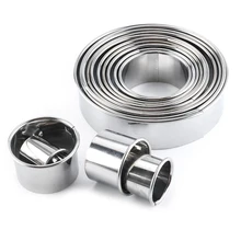14pcs/set Stainless Steel Dumplings Wrappers Cutter Maker Tools Cake Moulds Mousse Ring Round Stainless Steel Cookie Molds Set 14pcs set stainless steel dumplings wrappers cutter maker tools cake moulds mousse ring round stainless steel cookie molds set