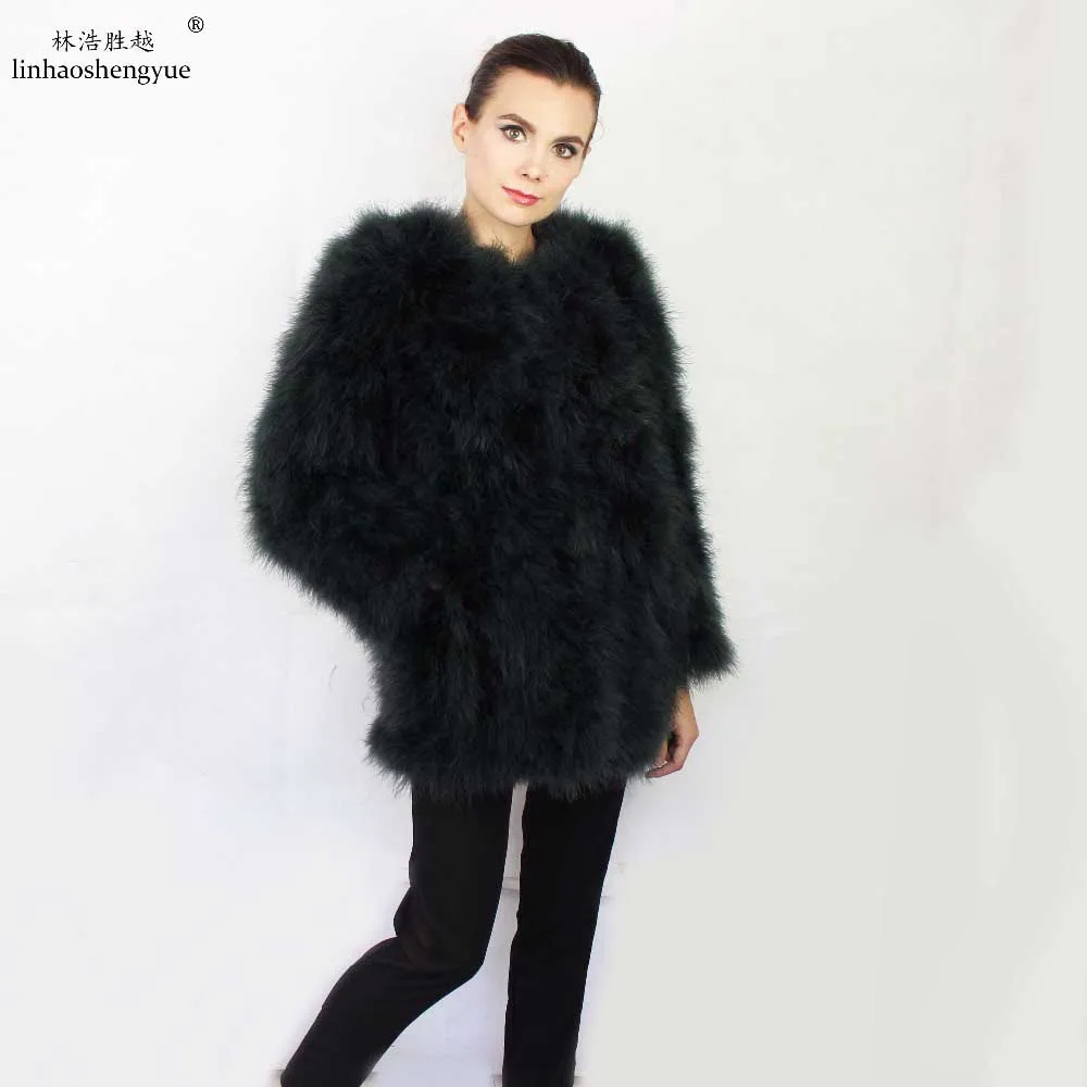 Linhaoshengyue длинные 70 см Страусиные волосы пальто мода|ostrich coat|coat fashioncoats coats |