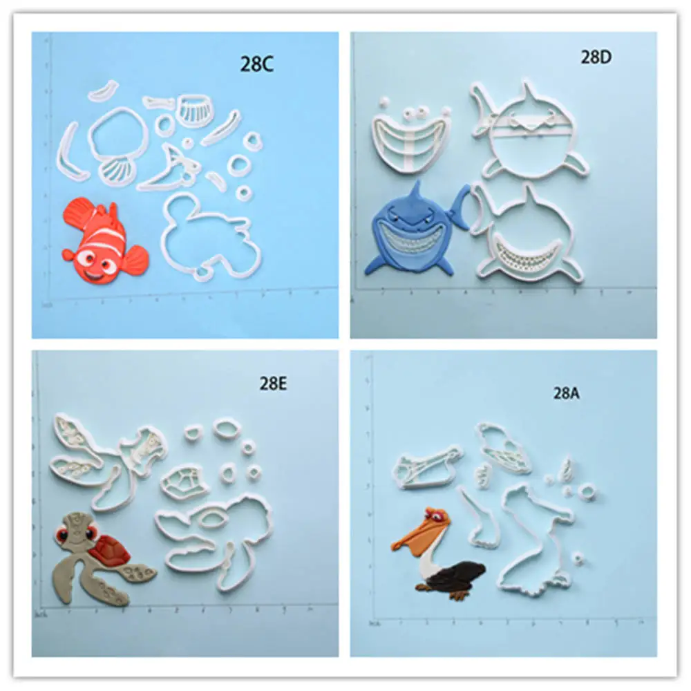 

Finding Nemo Character Cookie Cutter Custom Made 3D Printed Fondant Cake Cutter Set Cake Decorating Tools For cake