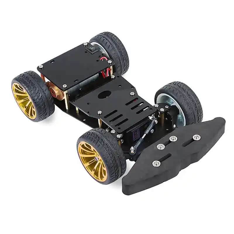 4WD RC Smart Car Chassis With Metal Steering Gear Servo Bearing Kit
