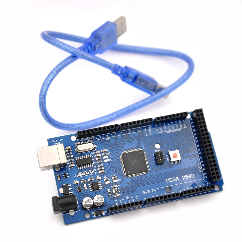 Мега 2560 R3 Mega2560 REV3 (ATmega2560-16AU CH340G) доска на USB кабель, совместимый для Arduino с USB кабелем