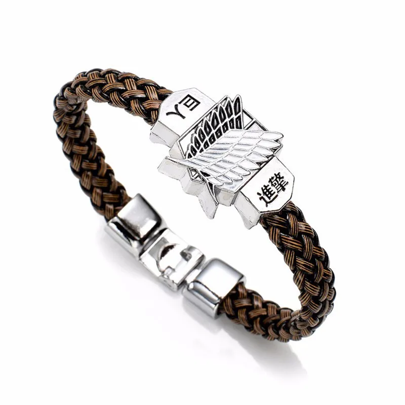 Anime Attack On Titan Scout Legion Bracelet Unisex Pendant Chain Bangle Cosplay