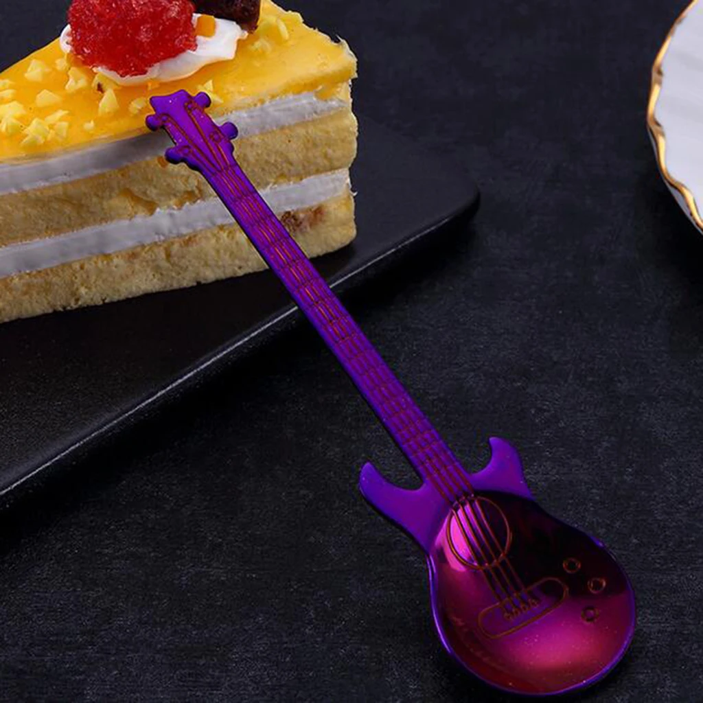 Stainless Steel Guitar Mixing Scoop Cocktail Stirring Spoon Bar Mixing Utensil Barware for mixing drinks smoothies