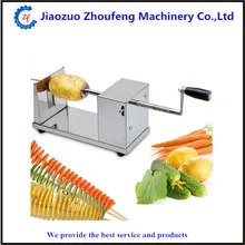 Спиральный картофельный слайсер для домашнего использования ручной резчик картофеля спиралью из нержавеющей стали Картофельная башня фрукты овощи кухонный инструмент ZF