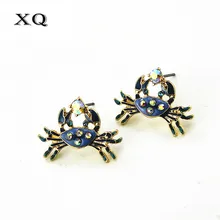 Новые BJ синие серьги с крабом банкетные серьги новые популярные банкетные текстуры