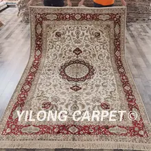 YILONG 6'x9 шелковый ковер в восточном стиле красный Преимущество восхитительное персидские области шелковые ковры(SL83B6x9