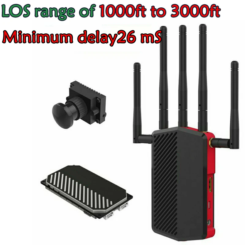 

5.8G fpv wireless camera receiver transmitter FPV Wireless transmission 1000ft to 3000ft Minimum delay 26mS
