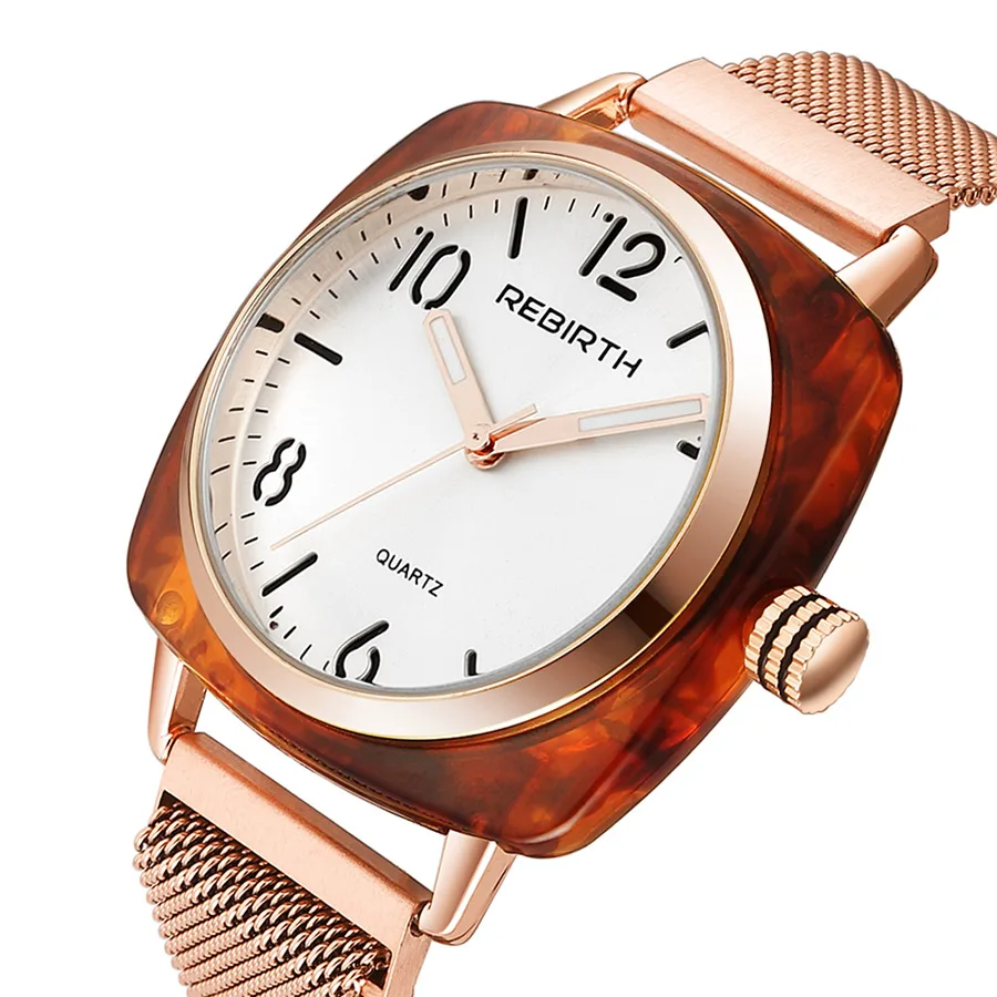 Luxury Women Bracelet Watch Creative Quartz Watch Rose Gold