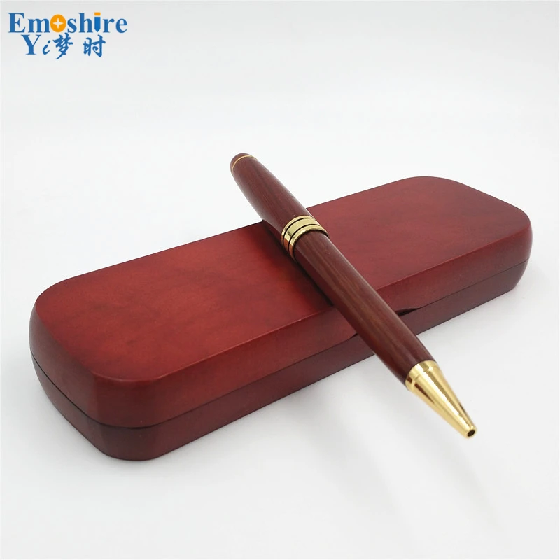Emoshire Roller Ball Pen Set Vintage Ballpoint Pen with Wood Cufflinks (3)