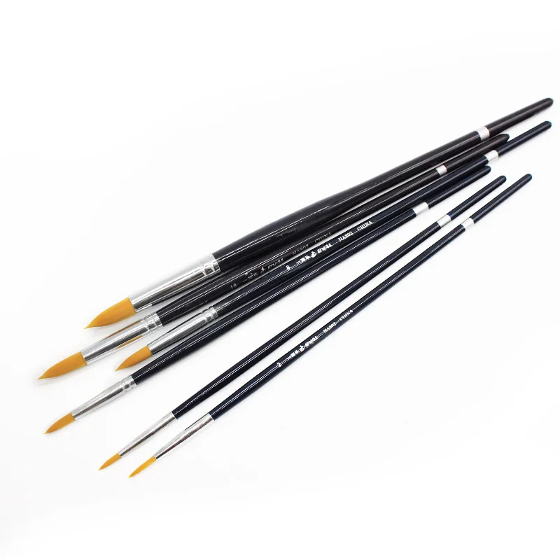 6 шт. набор длинной ручкой, круглой формы нейлоновые кисти для ...