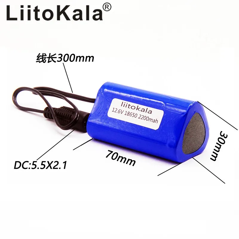  HK LiitoKala 12V High Quality Portable 2200mAh 18650 Lithium Battery Rechargeable Batteries Pack Fo - 32881159505