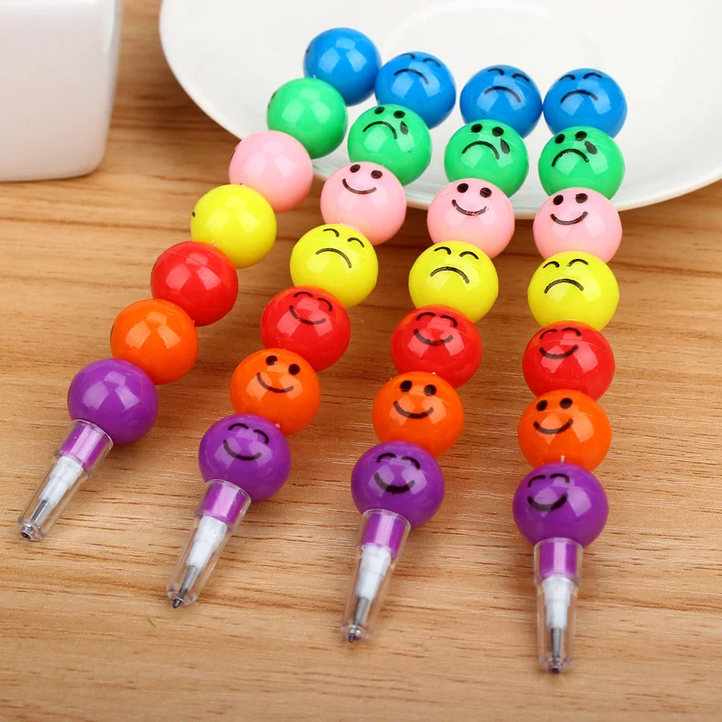 

2 PCS/lot Creative Sweet Smile Pencil 7 Colors Sugar-Coated Haws Cartoon Pen for Kids Student School Office Use Stationery Gifts