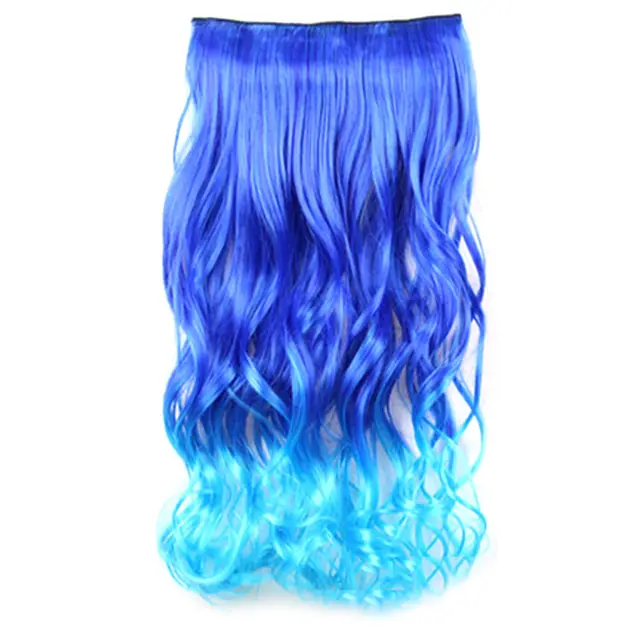 Fashion Gradient Color Hair Extensions Clip Hair Color Curly Hair ExtensionsEditing tools in