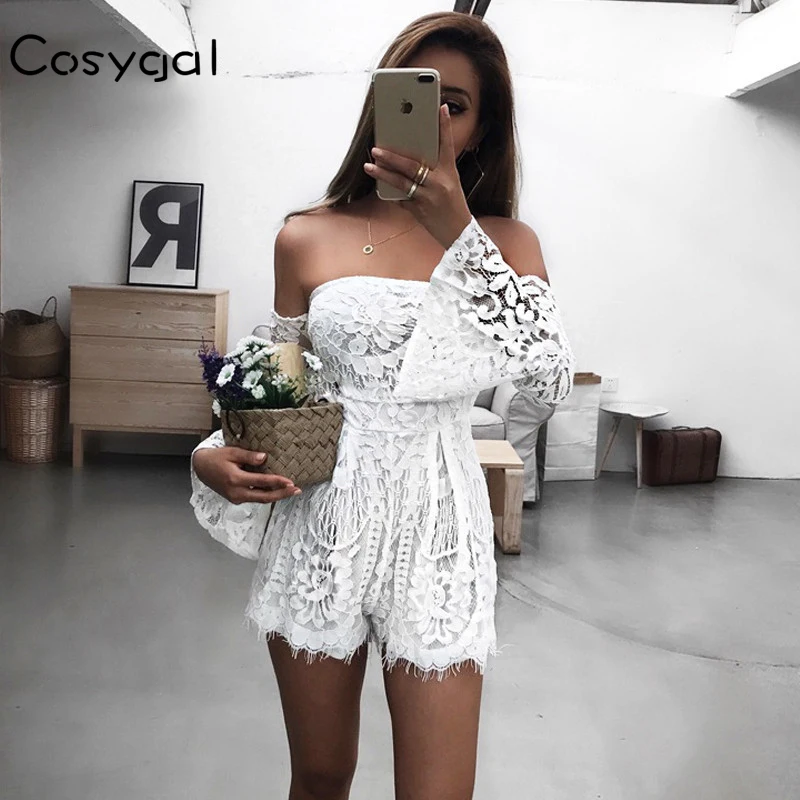 CODYGAL Новый с открытыми плечами lare сексуальный полый женский комбинезон