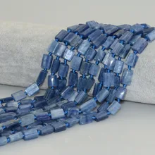 Натуральный Кианит нерегулярные плоские трубки бусины 8 мм~ 10 мм-материал без обработки цвета