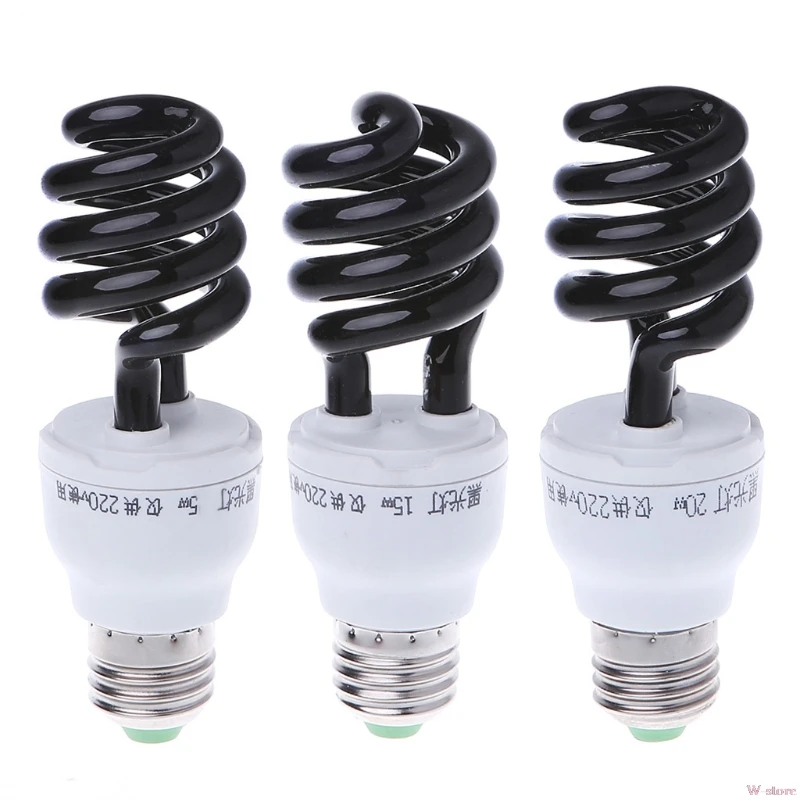 2018 E27 5/15/20W UV ультрафиолетовые люминесцентные черный светильник CFL Лампа 220V W