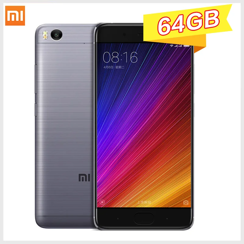 Xiaomi Mi5s Snapdragon 821 MIUI8 3GB RAM 64GB ROM cellphone 5.15'' Mi 5s Fingerprint ID Mobile Phones