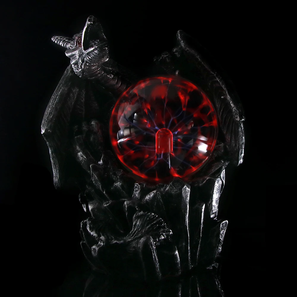 Электрический плазменный шар Tesla Dragon Power шаровой для сауриана светильник статуя