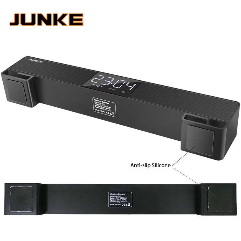ЖК часы HIFI беспроводные стерео Super Bass Caixa Sound Box HandFree для телефона power bank 10 Вт 2200 мАч