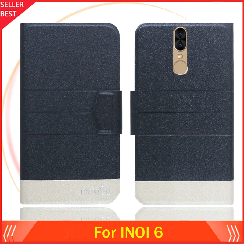 

5 Colors Hot!! INOI 6 Case Customize Ultra-thin Leather Exclusive Phone Cover Folio Book Card Slots Free Shipping