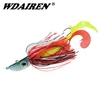 1Pcs Metal lead head jigs Silicone skirt worm soft fishing lures buzz baits Squid Jigging Lures fishing tackle squid hooks ► Photo 3/5