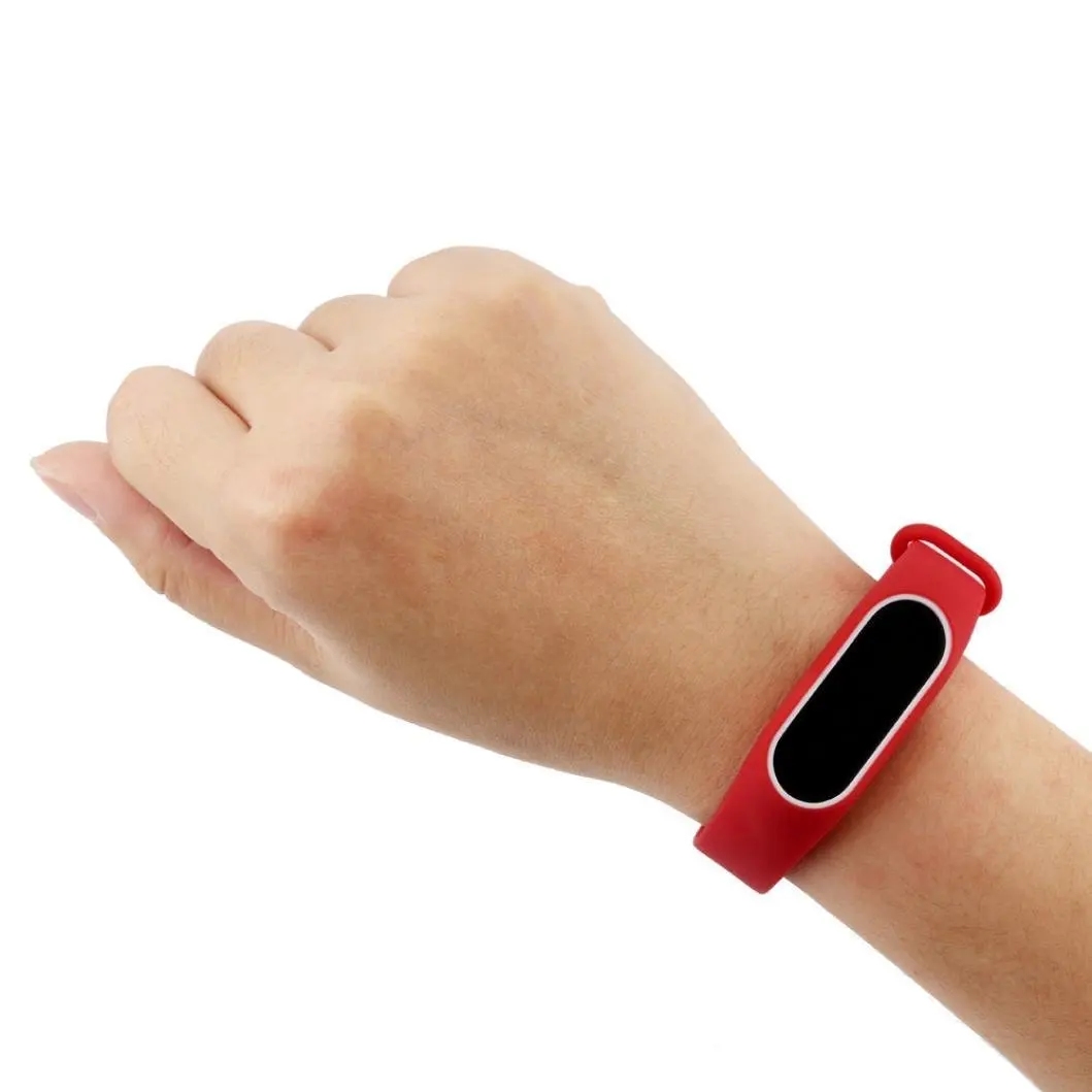 Ремешок сменный силиконовый для Xiaomi Mi band 2 мягкий цветной двухцветный браслет