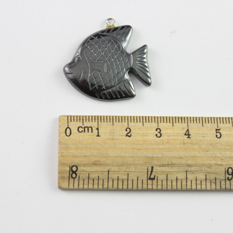 hot sale fashion hematite fish pendant accessories diy accessories  HP1024 4