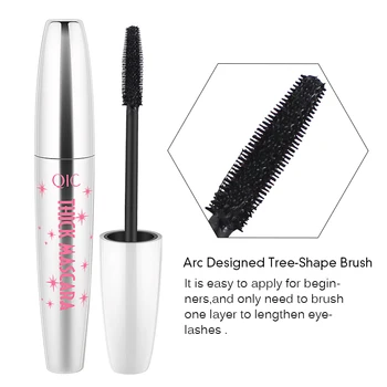 

QIC curling lengthening mascara waterproof long lasting quick drying Electroplating appearance rimel black 4D mascara Q805