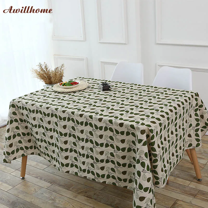 Awillhome 11Size Leave Tablecloths Home Rectangle Tablecloths Outdoor