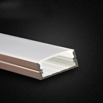 

Flat led aluminium profile 1m 2m for double row pcb aluminum alloy embedded u-shaped lamp with card 20mm