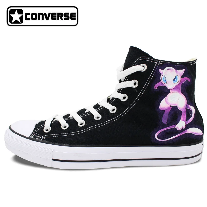 Prix pour D'origine Converse Chuck Taylro Hommes Femmes Sneakers Pokemon Mew Mewtwo Conception Peinte à la main Top Toile Chaussures Garçons Filles Prix pour D'origine Converse Chuck Taylro Hommes Femmes Sneakers Pokemon Mew Mewtwo Conception Peinte à la main Top Toile Chaussures Garçons Filles