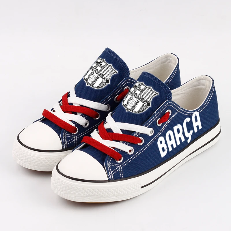 Custom Design Spanish Football Fans Low Top Casual Flat Canvas Shoes