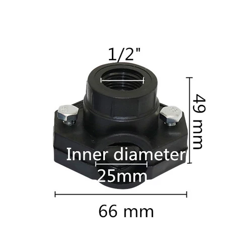 DN25-1I2 inch Пластиковые обушок DN32 DN25 трубы теплицы оросительные трубки зажимные ленты инструменты для сельского хозяйства фитинг трубы седло зажим 10 шт - Цвет: DN25-1I2 inch