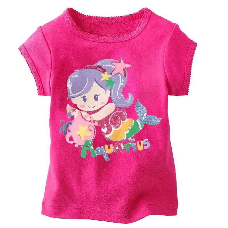 Aquarius Girls T Shirts Pink Baby Girl T Shirts Tops Summer Short