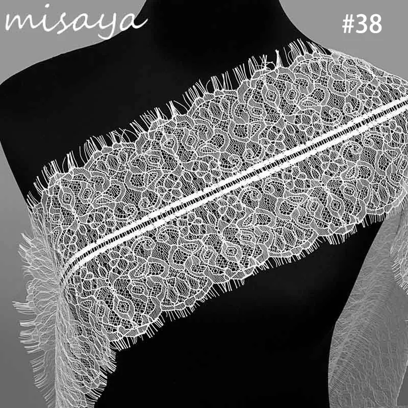 Misaya 3 ярдов/партия 6 стилей ресницы кружевной отделкой цветок черный белый Высокое качество кружевной ткани ручной работы DIY аксессуары для одежды