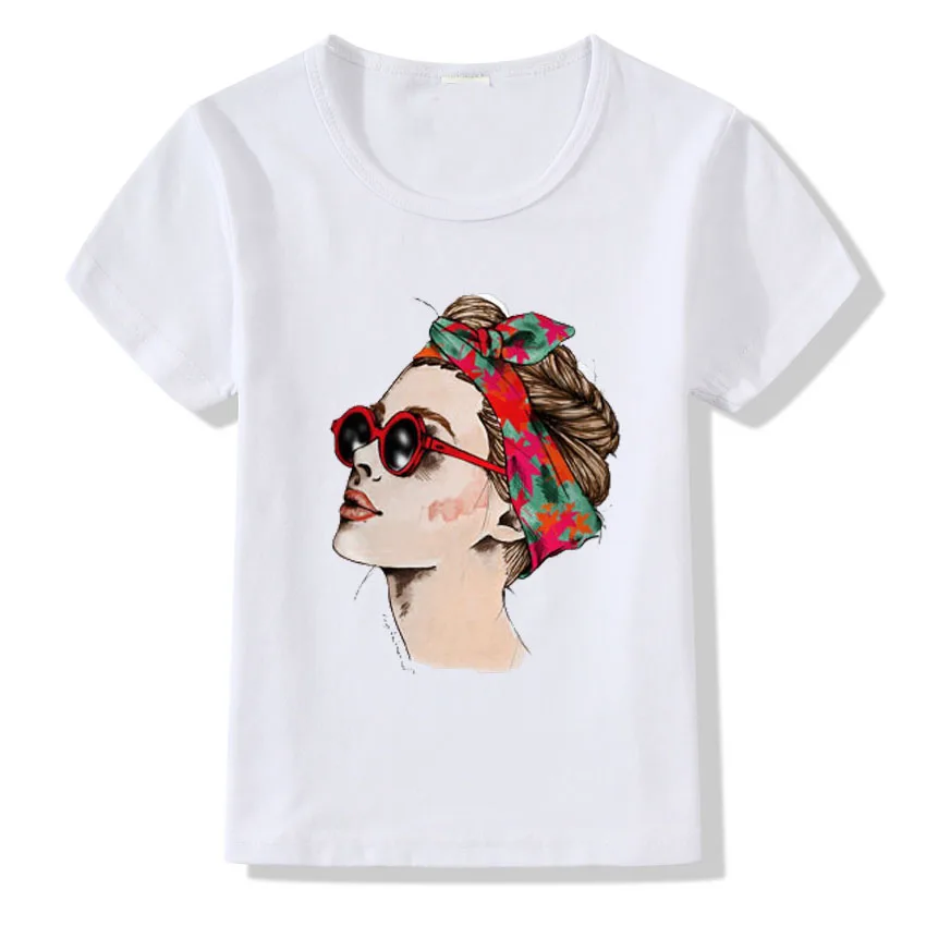 

Vintage Vogue T shirt Kids 2018 Fashion Children Lolita Style Short Sleeve T-shirt Baby Girl Summer Tshirt Child Clothing